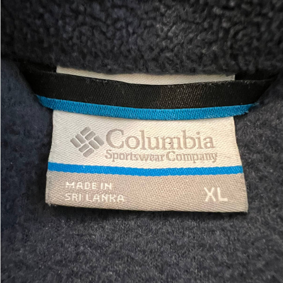 Columbia Men's Fleece Jacket Size XL in Blue Full Zipper - Picture 4 of 5
